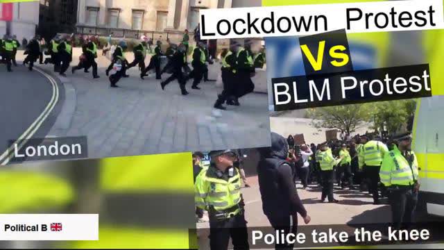 London anti-lock down protest vs BLM protest