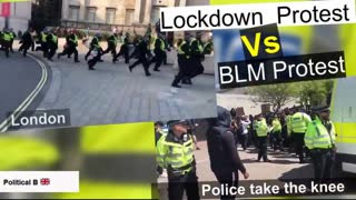 London anti-lock down protest vs BLM protest