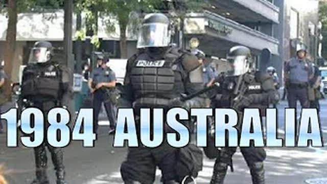 POLICE STATE AUSTRALIA! MELBOURNE IS FULL BLOWN 1984! wake up there is no virus