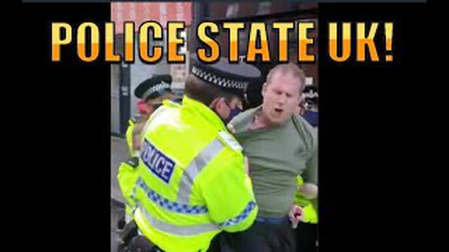 UK POLICE VIOLENTLY ARRESTING PEOPLE FOR WALKING
