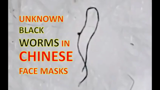 Unknown Black Worms Found in Chinese Face Masks