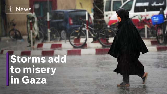 Torrential rain and flooding pile on misery in Gaza