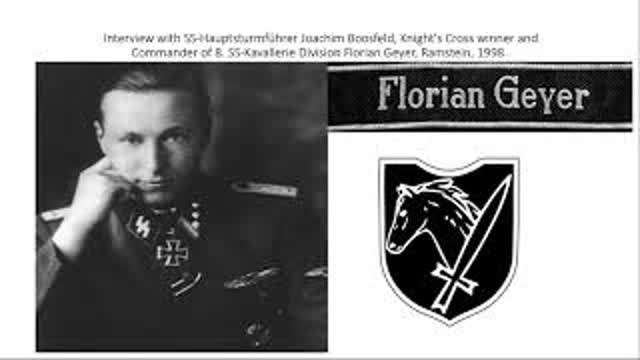 Interview with German WW2 veteran Joachim Boosfeld of the 8th SS Cavalry Division Florian Geyer