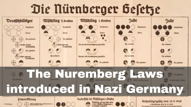 15th September 1935: Nazi Germany introduces the discriminatory 'Nuremberg Laws'
