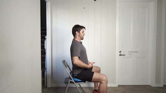 wobble cushion sitting for developing a healthy strong and flexible back