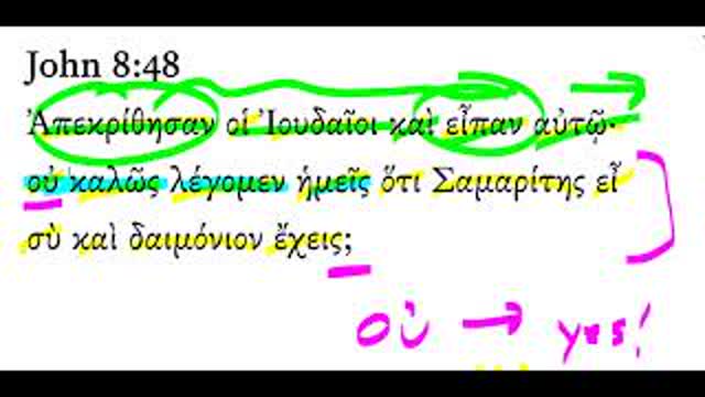 John 8:48 Jews insult Jesus calling him a Half-Jew Samaritan with a Demon