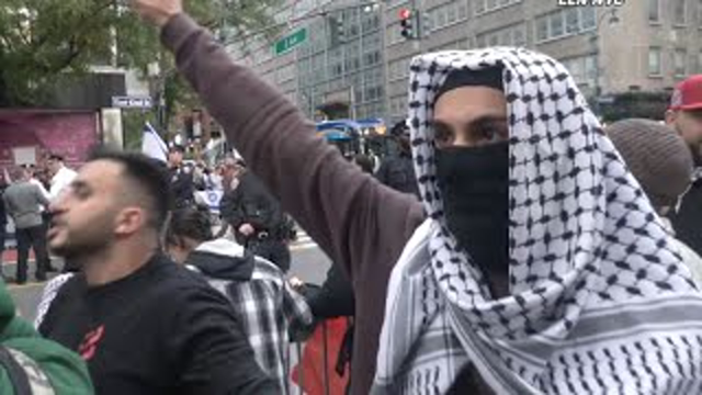 1st Day of Free Palestine Rally after Hamas Attacked Israel / Times Square NYC 10.8.23