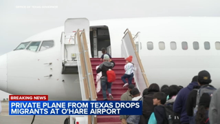 Private plane from Texas drops off over 100 migrants at Chicago O'Hare Airport