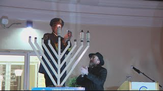 Community refuses to let rise of antisemitic rhetoric overshadow lighting of menorah in Alexandria