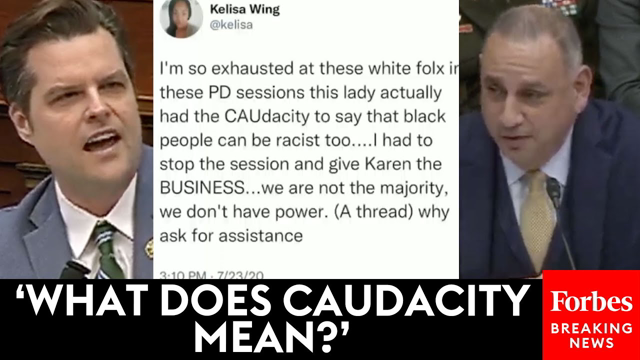 'I Would Like To Go Back To The Racist Person Who Works For You': Matt Gaetz Obliterates Witness