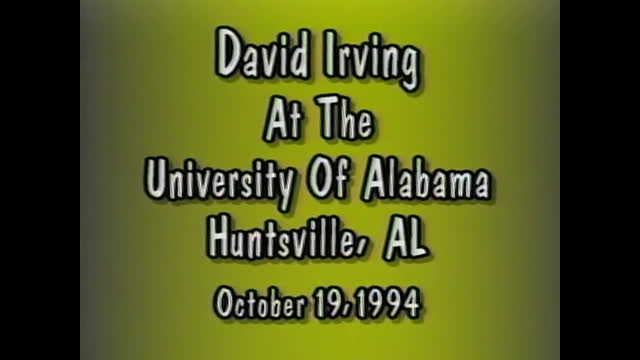 David Irving at the University of Alabama (1994)