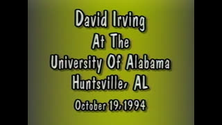 David Irving at the University of Alabama (1994)