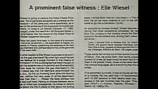 AVOF Nr. 44 - Elie Wiesel - a Prominent False Witness