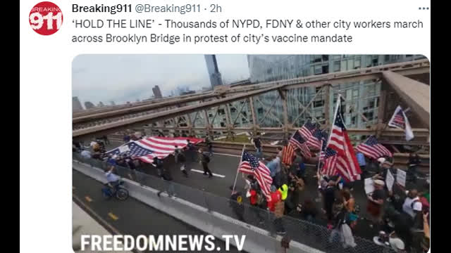 NYC Anti-Vaxx Protest - 10/25/2021 - Breaking911