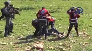 Israeli army attack ambulance and medical aid