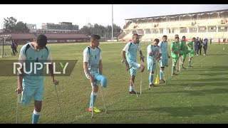 Palestinians wounded by Israeli fire use football to overcome tragedy