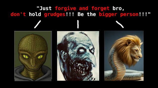 "Forgive & Forget" is a REPTILIAN PSYOP