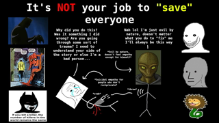 It's NOT your job to "fix" EVIL, it's to DESTROY IT