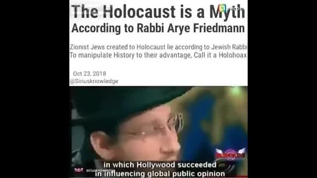 jewish rabbi admits holocaust is fabricated holohoax