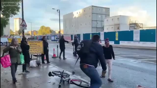 DIVERSITY! London Ape Knocks Over Old Lady With Scooter
