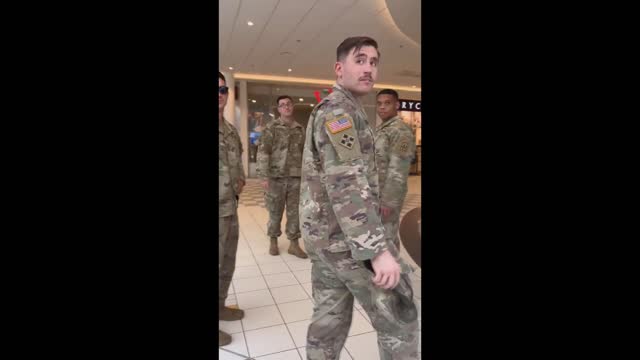 When the freemason U.S (Jew Ass) Nigger army in Europe shooping mall