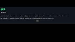 (May 4th, 2025) Gab banned VPN and hungry money for rebuild their fucking Israel fake forest jungle