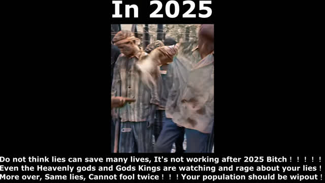 In 2025, Do not think lies can save many lives, It's not working after 2025 Bitch！！！！！