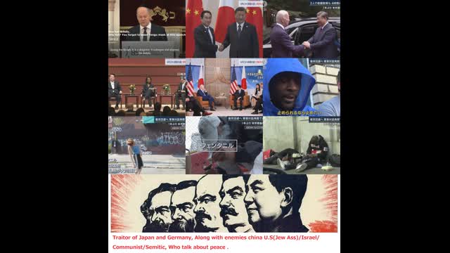 (November 15th--20th, 2023) Traitor of Japan and Germany, Along with enemies china/U.S(Jew Ass)/Israel/Communist/Semitic, Who talk about peace .