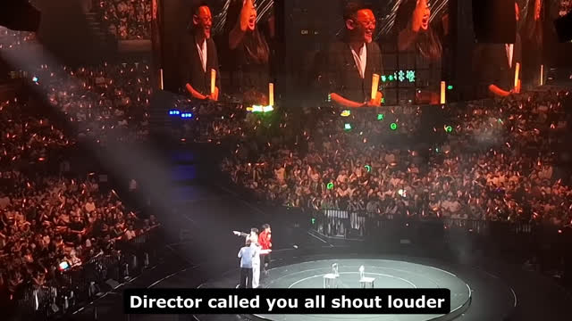 Raymond Go with the flow Raymond teaching his brothers chair dance, Director Soi Cheang watching