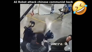 (May, 2025) AI Robot attack chinese communist back, Didn't i said it before, They will become our army?