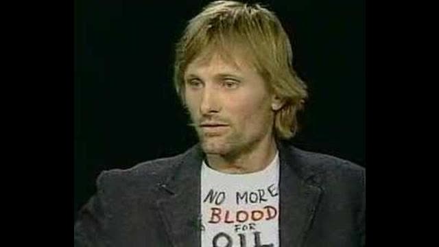 Viggo Mortensen questions Jewish Media on Iraq War on Charlie Rose