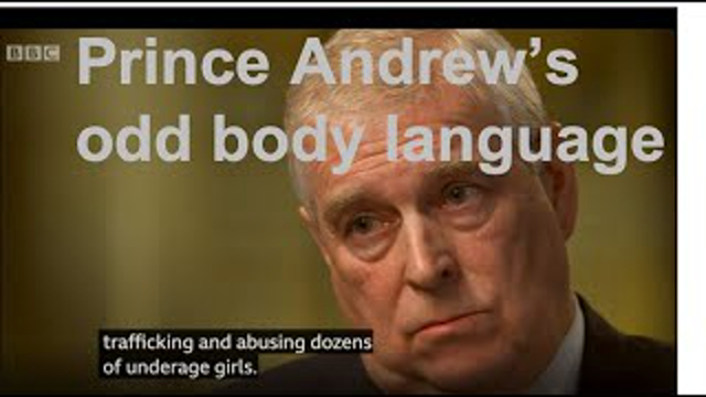 Prince Andrew's odd body language
