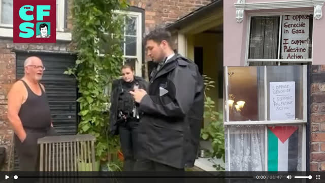 "Window" protesting Israel in UK try - and fail - to get arrested!