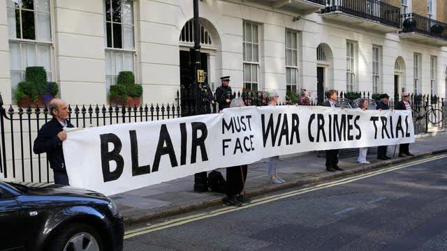 Blair Knighted by the Pedophile's Mother with a Jewish War Crime Coverup