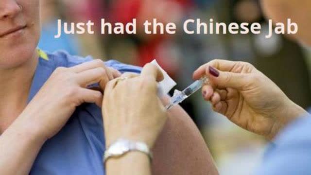 I just had the Chinese Jab - funny