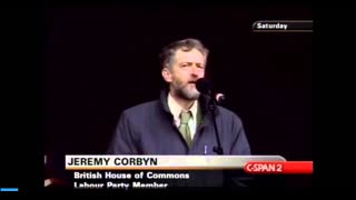 Jeremy Corbyn speaking at biggest protest in UK history against Iraq war