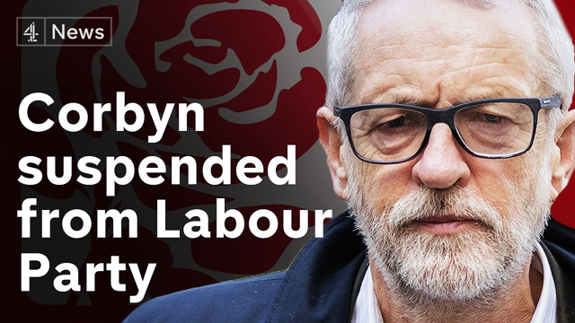 Labour suspends Jeremy Corbyn over anti-Semitism report comments