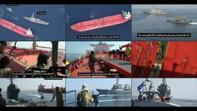 Iranian IRGC blocking the US attempts to confiscate Iranian oil in the Sea off Oman