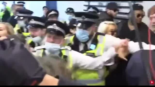 LONDON - The people raid media offices of channel 4 & ITV