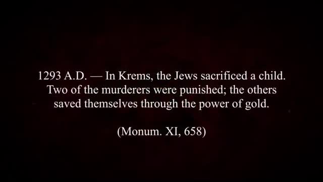 History Of Ritual Blood Sacrifice - Jewish Ritual Murde