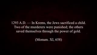 History Of Ritual Blood Sacrifice - Jewish Ritual Murde