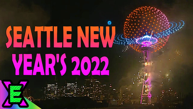 Seattle New Year's Project Bluebeam Augmented Reality Show 2022