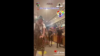 Tranny Teacher teaching children gay pride We're Queer song