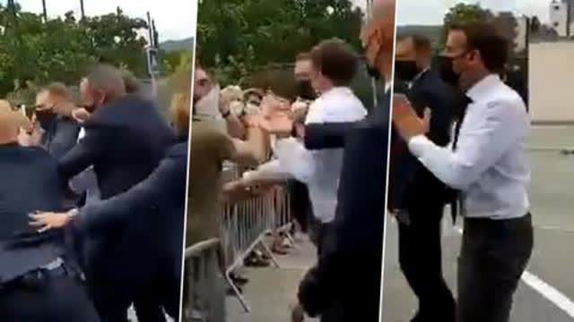French President Emmanuel Macron Slapped in the Face