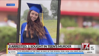 3 arrested, 1 sought in teen's murder outside Raleigh Bojangles'