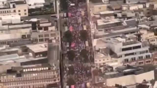 Aerial View of London Protest (2021.06.26)