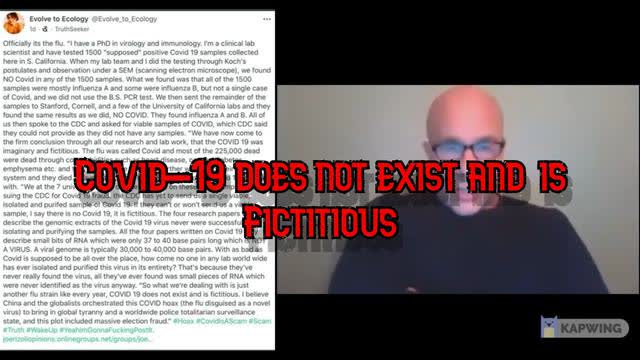 Dr. Derek Knauss: "COVID-19 Does NOT Exist And Is Fictitious"