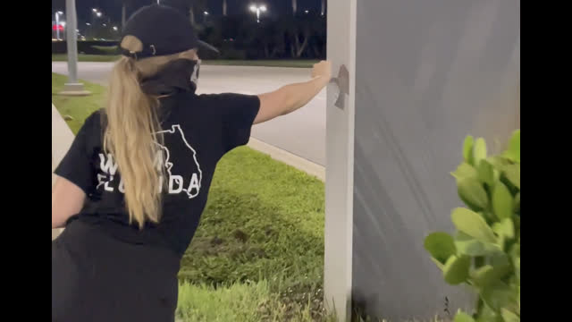 WHITE LIVES MATTER GOES STICKERING - IRL ACTIVISM