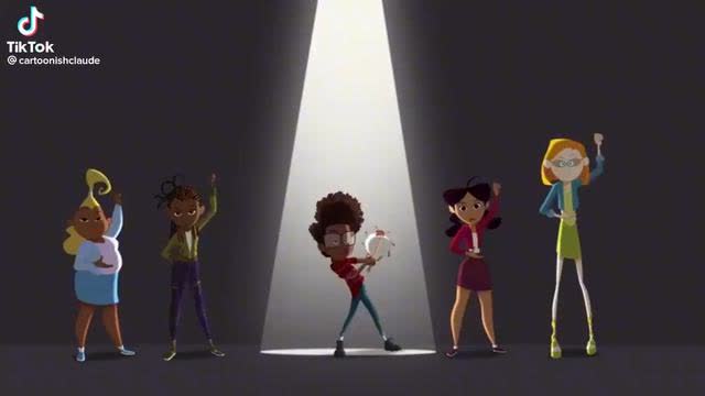 This is a scene from a Disney+ kids cartoon called The Proud Family Blatant anti-white propaganda