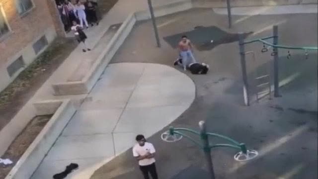 WARZONE CHICAGO: Dude Gets Whooped Then Gets up and Shoots the Man Several Times.